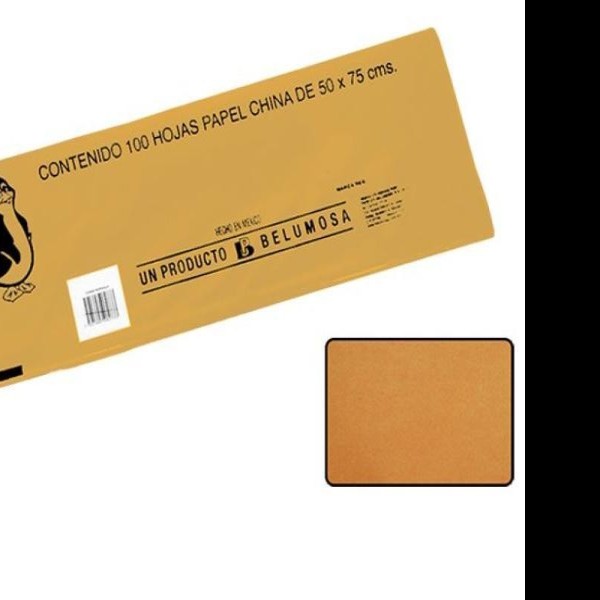 PAPEL CHINA 50X75 CM. AMARILLO ORO PZA